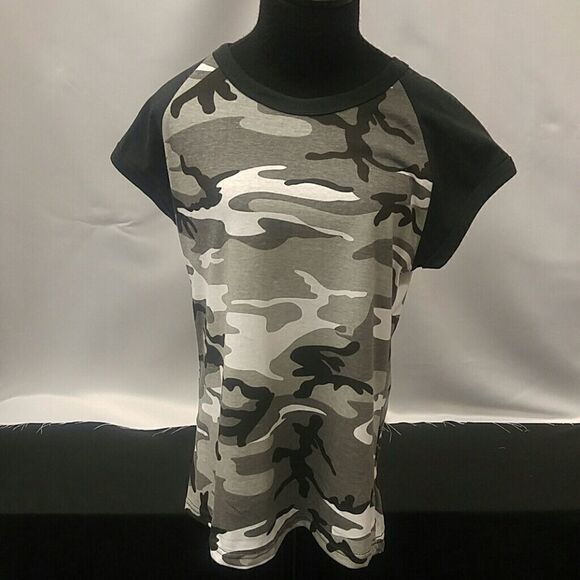 ROTHCO WOMEN'S CAMO 2-TONE RAGLAN T SHIRT - Picture 1 of 4